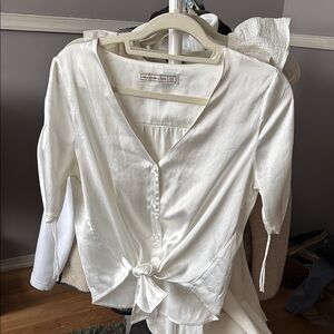 Elegant White Button-Down Top